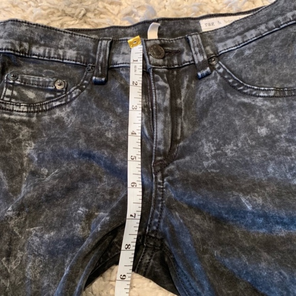 Rag & Bone black Legging Rosebowl Acid Wash Jeans - Picture 4 of 8